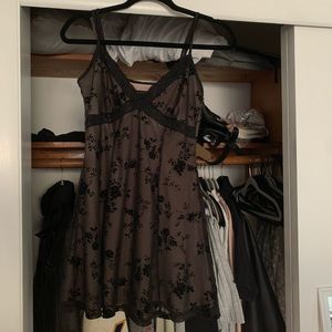 Black Lace Slip Dress